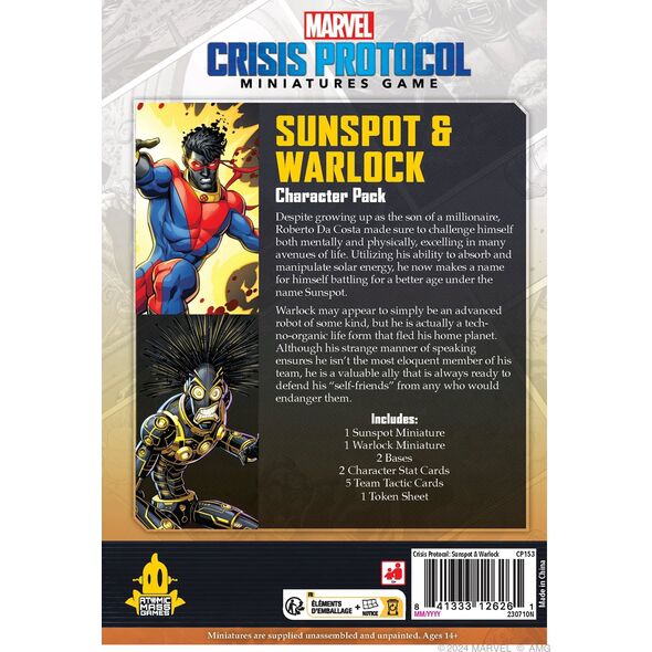 Atomic Mass Games Marvel: Crisis Protocol - Sunspot & Warlock