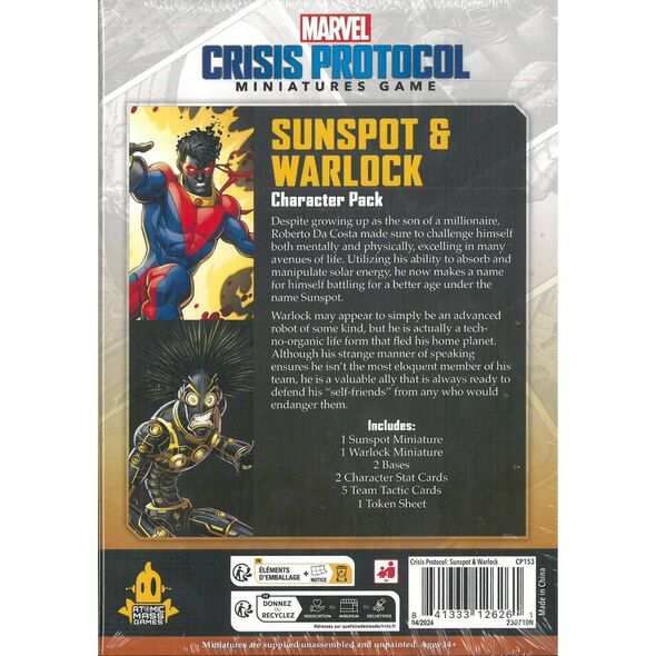 Atomic Mass Games Marvel: Crisis Protocol - Sunspot & Warlock