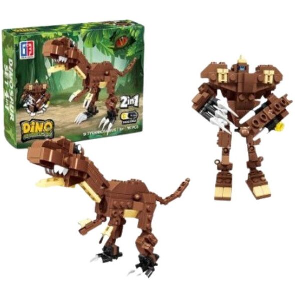 Klocki Konstrukcyjne Dinozaur Robot 2w1 50-70 el. Mix LEAN TOYS