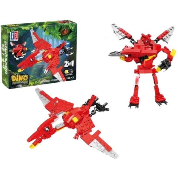 Klocki Konstrukcyjne Dinozaur Robot 2w1 50-70 el. Mix LEAN TOYS