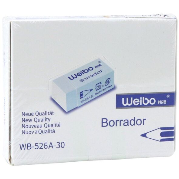 Gumka Do Mazania Biała Szkolna Biurowa WB-526A -30 4cm