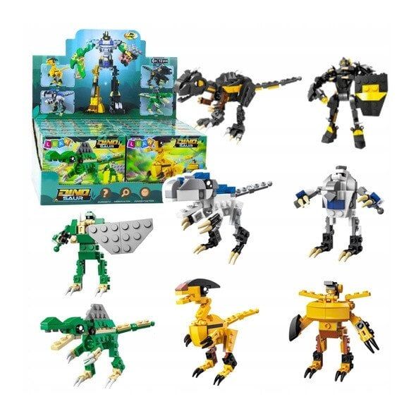 Klocki Konstrukcyjne Dinozaur Robot 2w1 57-70 el. Mix