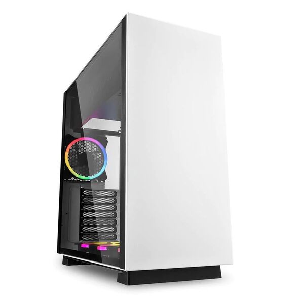 Sharkoon Pure Steel RGB Gaming Midi Tower Κουτί Υπολογιστή με Πλαϊνό Παράθυρο Λευκό (PURESTEELWHITERGB) (SHRPURESTEELWHITERGB) έως 12 άτοκες Δόσεις