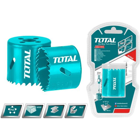 Grezimo karunele TOTAL, HSS M3 Bi-metal, 4-6 TPI, 76 mm, TAC410761