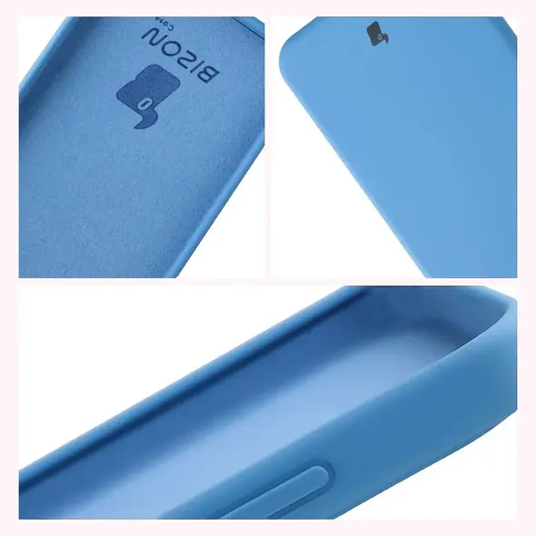 Silikonowe etui Bizon Soft Case do Xiaomi POCO F7 niebieskie