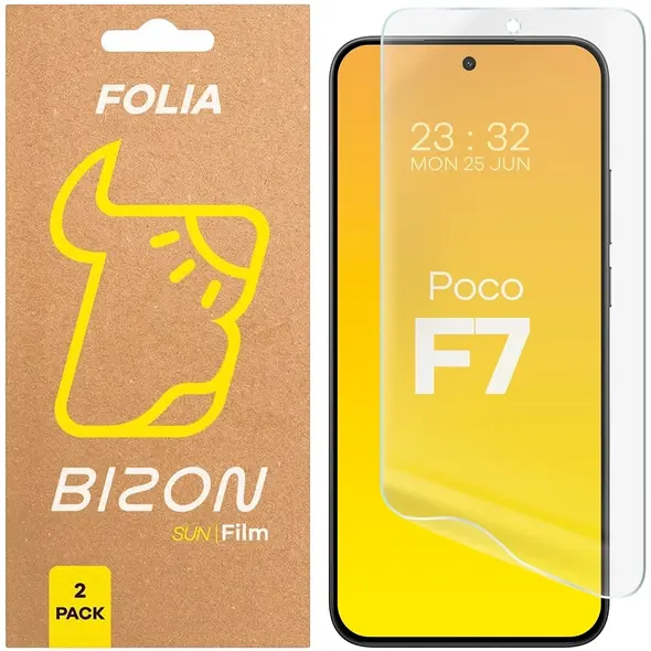 Folia matowa Bizon Glass Film Sun Duo do Xiaomi POCO F7 [2 PACK]