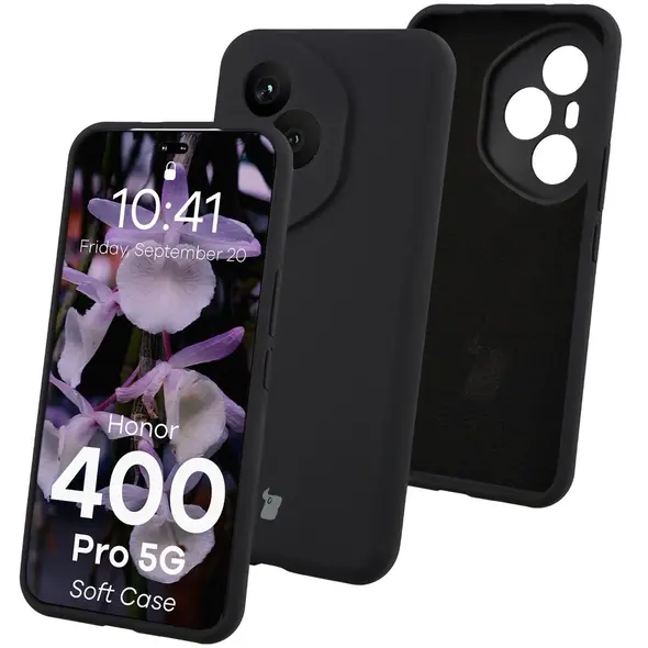 Silikonowe etui Bizon Soft Case do Honor 400 Pro czarne