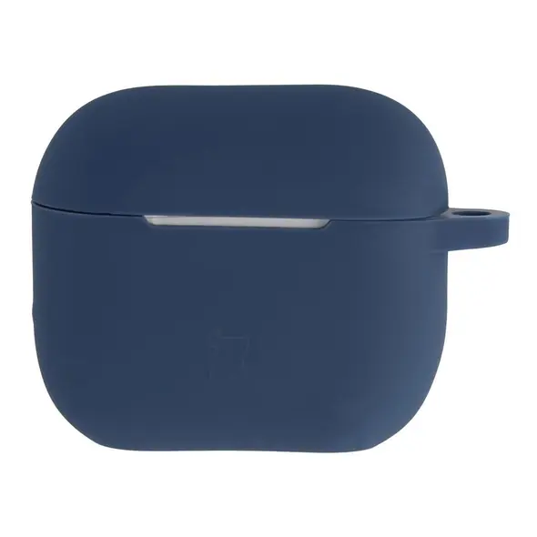 Silikonowe etui z karabińczykiem Bizon Case Headphone Silicone do Apple AirPods 3 granatowe