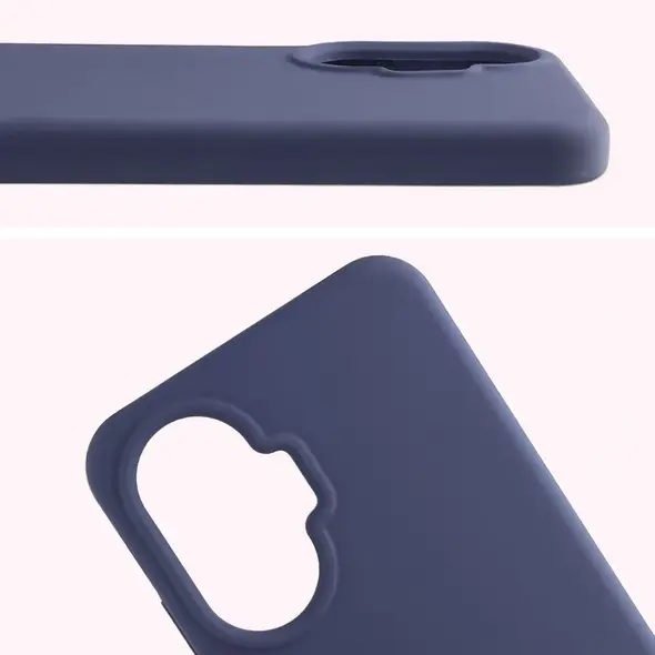 Silikonowe etui Bizon Soft Case do Xiaomi POCO F7 ciemnoniebieskie