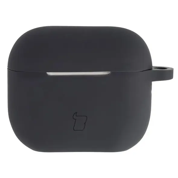 Silikonowe etui z karabińczykiem Bizon Case Headphone Silicone do Apple AirPods 3 czarne