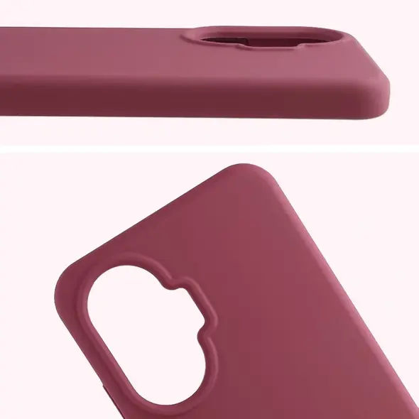 Silikonowe etui Bizon Soft Case do Xiaomi POCO F7 ciemnofioletowe
