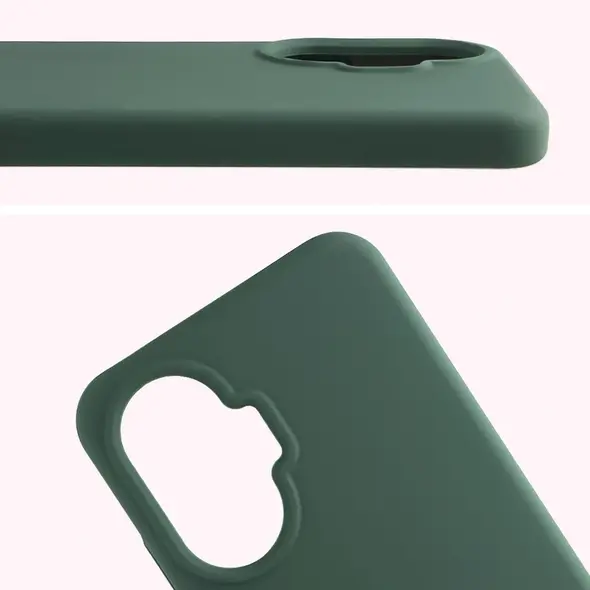 Silikonowe etui Bizon Soft Case do Xiaomi POCO F7 ciemnozielone