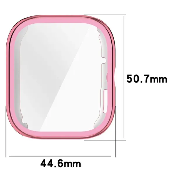 Etui z osłoną ekranu Bizon Case Watch Felipe do Xiaomi Redmi Watch 5 różowe