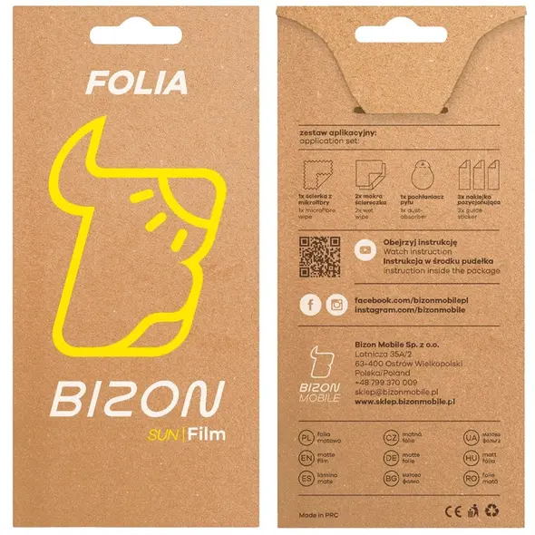 Folia matowa Bizon Glass Film Sun do Apple iPhone 16 Pro