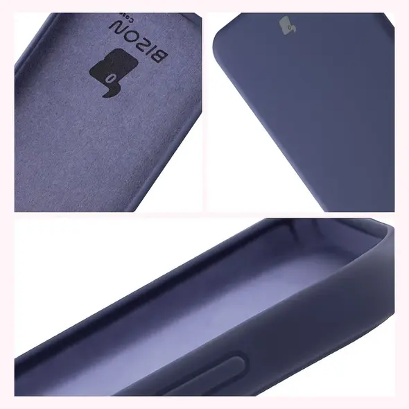Silikonowe etui Bizon Soft Case do Xiaomi POCO F7 ciemnoniebieskie
