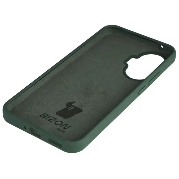 Silikonowe etui Bizon Soft Case do Xiaomi POCO F7 ciemnozielone