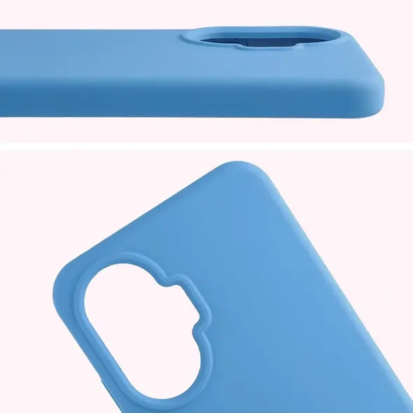 Silikonowe etui Bizon Soft Case do Xiaomi POCO F7 niebieskie
