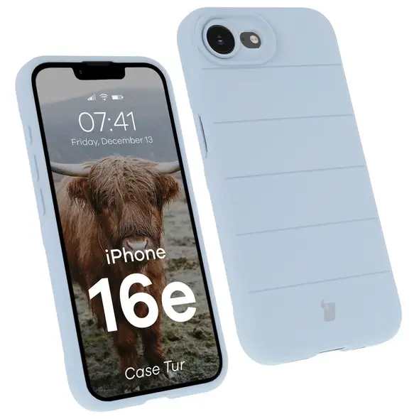 Pancerne etui Bizon Case Tur do Apple iPhone 16e jasnoniebieskie