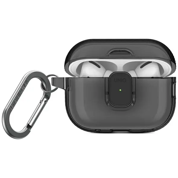 Etui UNIQ Glase Pro do Apple AirPods Pro 2 Lock Case dymny