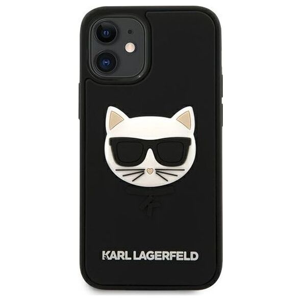 Karl Lagerfeld Etui Karl Lagerfeld Rubber Choupette HardCase 3D do iPhone 12 Mini czarne