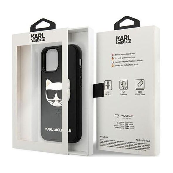 Karl Lagerfeld Etui Karl Lagerfeld Rubber Choupette HardCase 3D do iPhone 12 Mini czarne