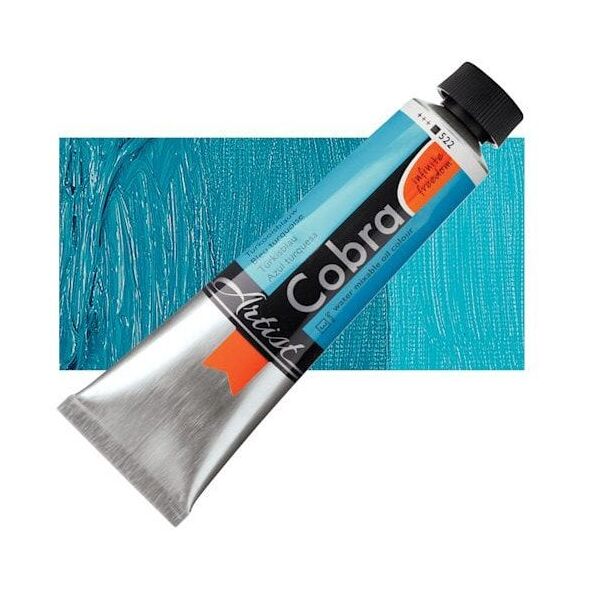 Cobra Cobra Artist Water-Mixable Oil Colour Tube Turquoise Blue 522