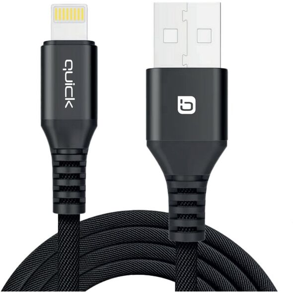Καλώδιο Φόρτισης και Δεδομένων Quick QB-121 Πλεκτό USB σε Lightning 1.5m