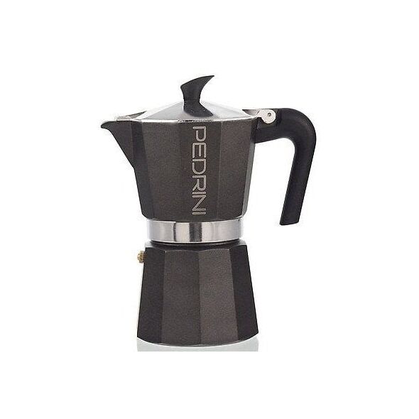 Pedrini Coffee Maker Paint Aluminum 6 Cups dark grey (9114-8) (91148)
