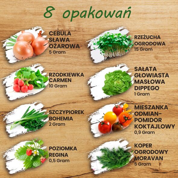 PNOS Σετ | Σπόροι Οικιακών Λαχανικών | 8 Συσκευασίες