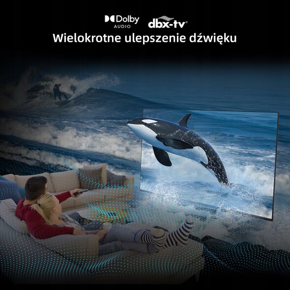 CHiQ L40QST TV 40", QLED, Full HD, Google TV, Frameless, Dolby Audio, dbx-tv, HDR 10