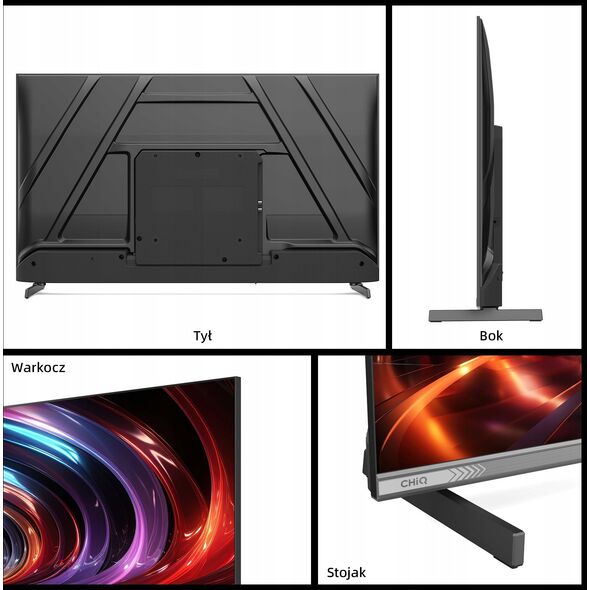 CHiQ L40QST TV 40", QLED, Full HD, Google TV, Frameless, Dolby Audio, dbx-tv, HDR 10