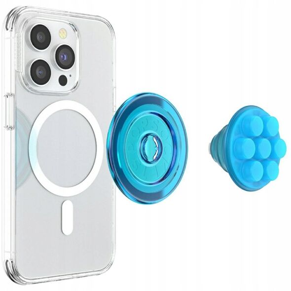 Uchwyt i podstawka do telefonu Popsockets Translucent FG-Popper MagSafe niebieski 807325