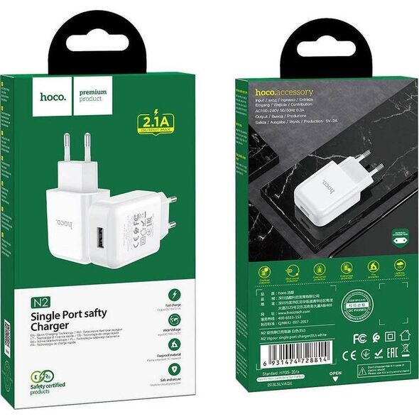 Ładowarka Hoco N2 1x USB-A  (6931474746108)