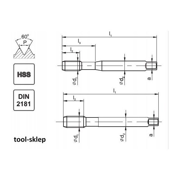 Fanar GWINTOWNIK M 6x0,75 NGMM/1 DIN-352D (6H) HSS