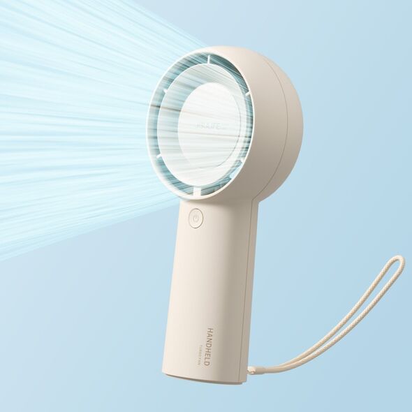 Mini dmuchawa Jisulife Handheld Fan Life5 Plus 4000 mAh przenośny wiatraczek wentylator USB - beżowy