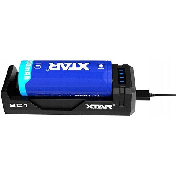 Ładowarka do akumulatorów cylindrycznych Li-ion 18650 USB-C - 1 kanał