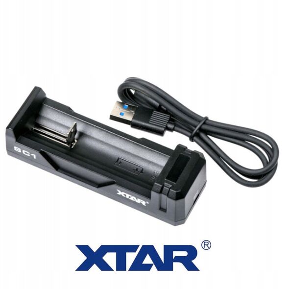 Ładowarka do akumulatorów cylindrycznych Li-ion 18650 USB-C - 1 kanał