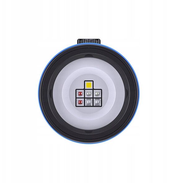 Latarka LED do nurkowania z UV zestaw z ładowarką i akumulatorem - 1600 lumenów