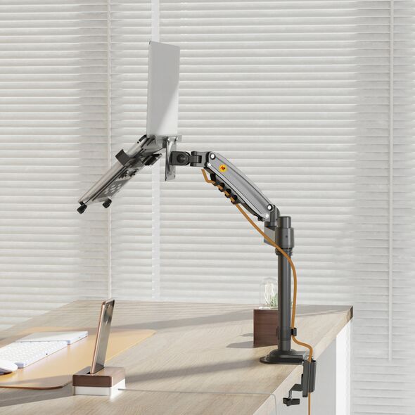 H100-FP Ergonomiczny uchwyt biurkowy do laptopa / monitora Regulacja 3D