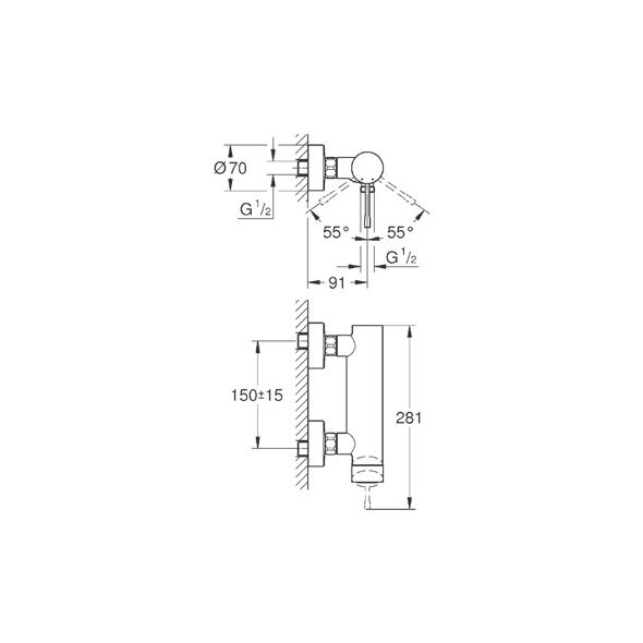 Bateria prysznicowa Grohe Essence chrom (33636001)