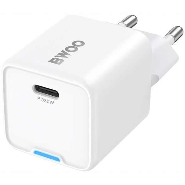 BWOO ładowarka sieciowa PD GaN USB-C 30W biała