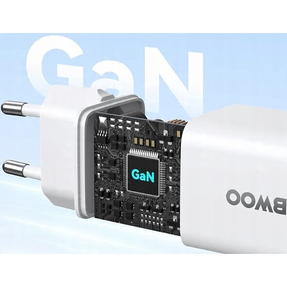 BWOO ładowarka sieciowa PD GaN USB-C 30W biała