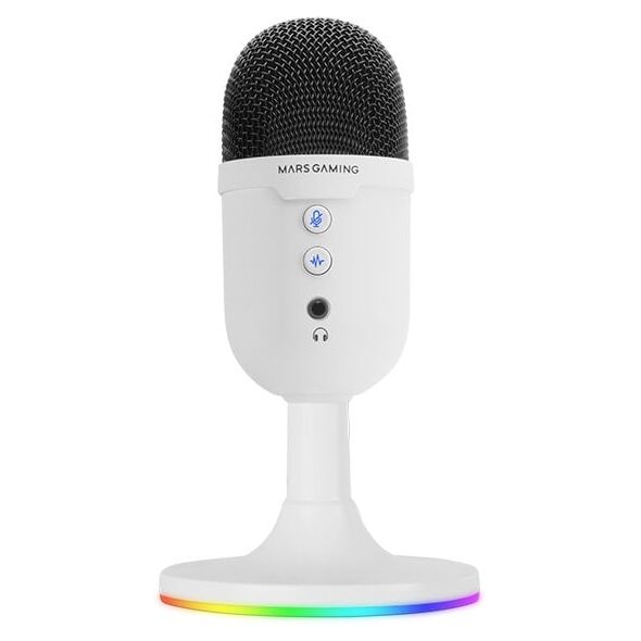 Mars Gaming MMICCXW High Definition ENC Desktop Cardioid Microphone USB / ARGB