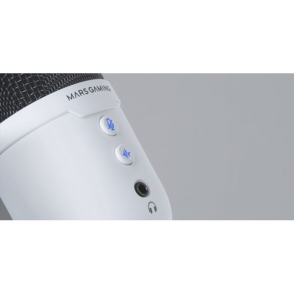 Mars Gaming MMICCXW High Definition ENC Desktop Cardioid Microphone USB / ARGB