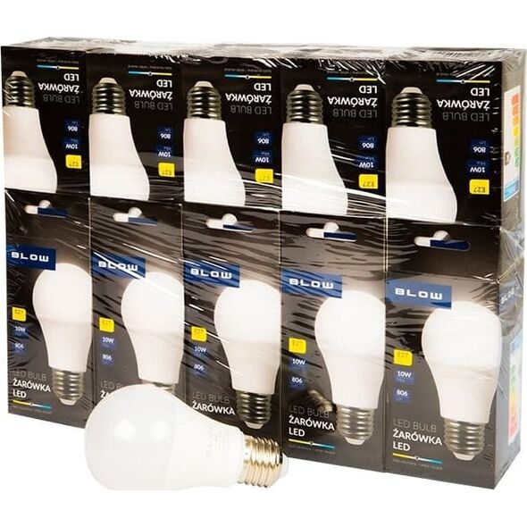 Blow 87-430# Żarówka led  e27 10w a60 230v neut.10szt