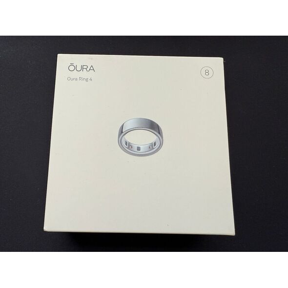 Oura Ring 4 smart ring, Silver, size 8
