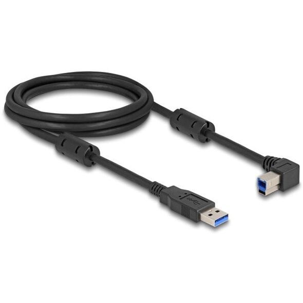 Delock USB 5 Gbps Kabel Typ-A Stecker zu Typ-B Stecker 90deg links gewinkelt 2 m
