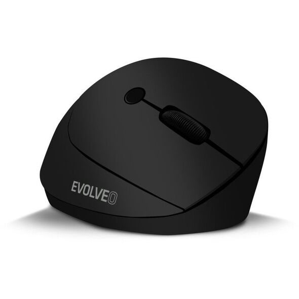 EVOLVEO LadyErgo, tichá vertikální ergonomická myš, 2.4GHz, černá