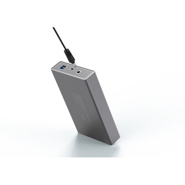 Obudowa USB 3.0 na dysk SSD/HDD 3.5 SATA III max. 16 TB z zasilaczem, aluminiowa