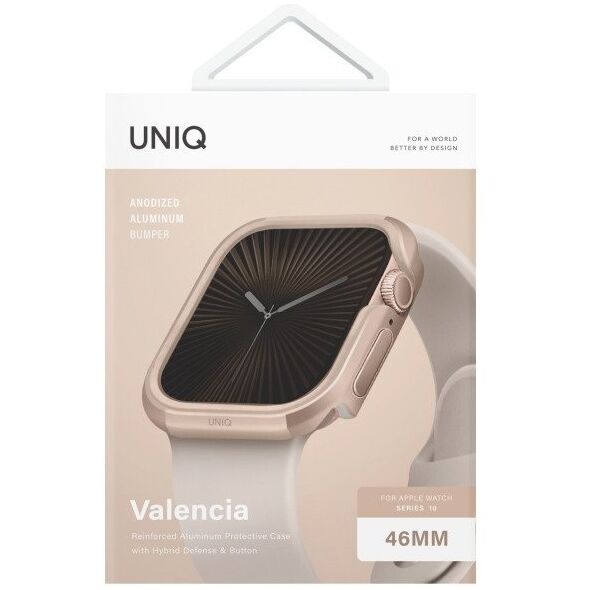 UNIQ ETUI VALENCIA APPLE WATCH SERIES 46MM ZŁOTY/GOLD